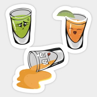 Cheerful Little Shot Glasses Sticker Pack Sticker